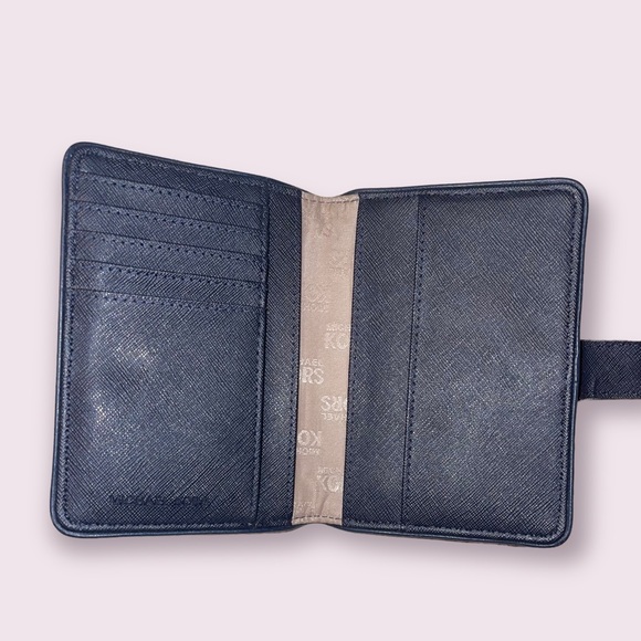 Michael Kors Midnight Blue Fold Button Wallet - Picture 2 of 11